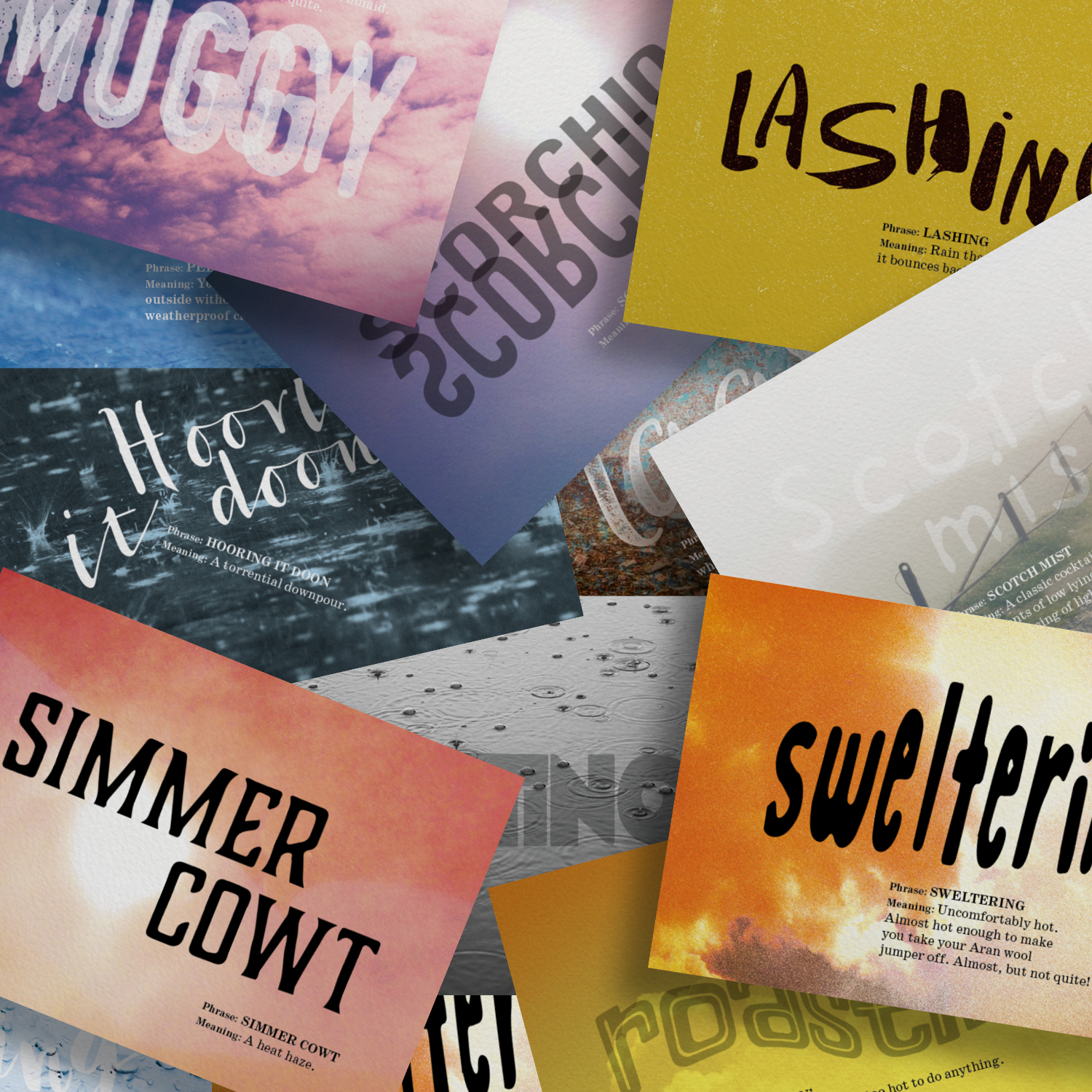 Scottish weather notecards